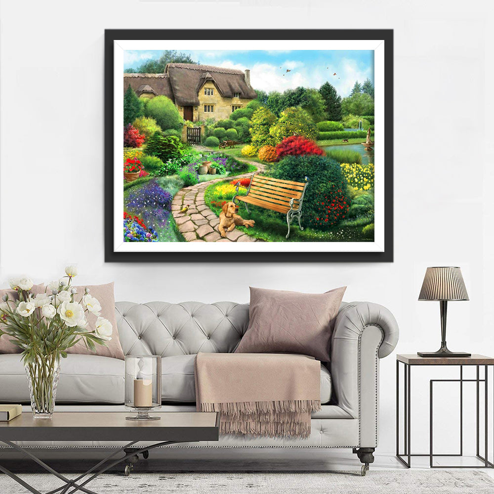 Cottage Garden Landscape Diamond Painting