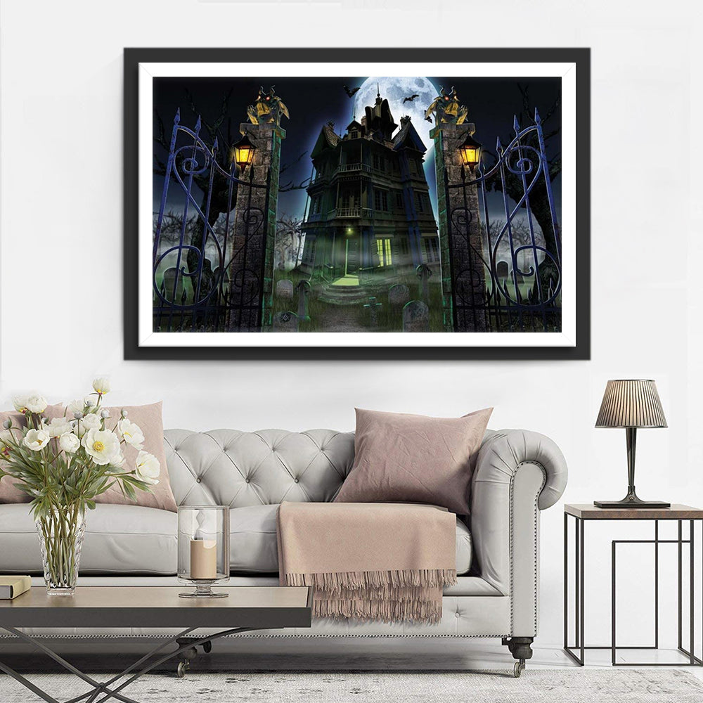 Halloween Haunted House Diamond Painting