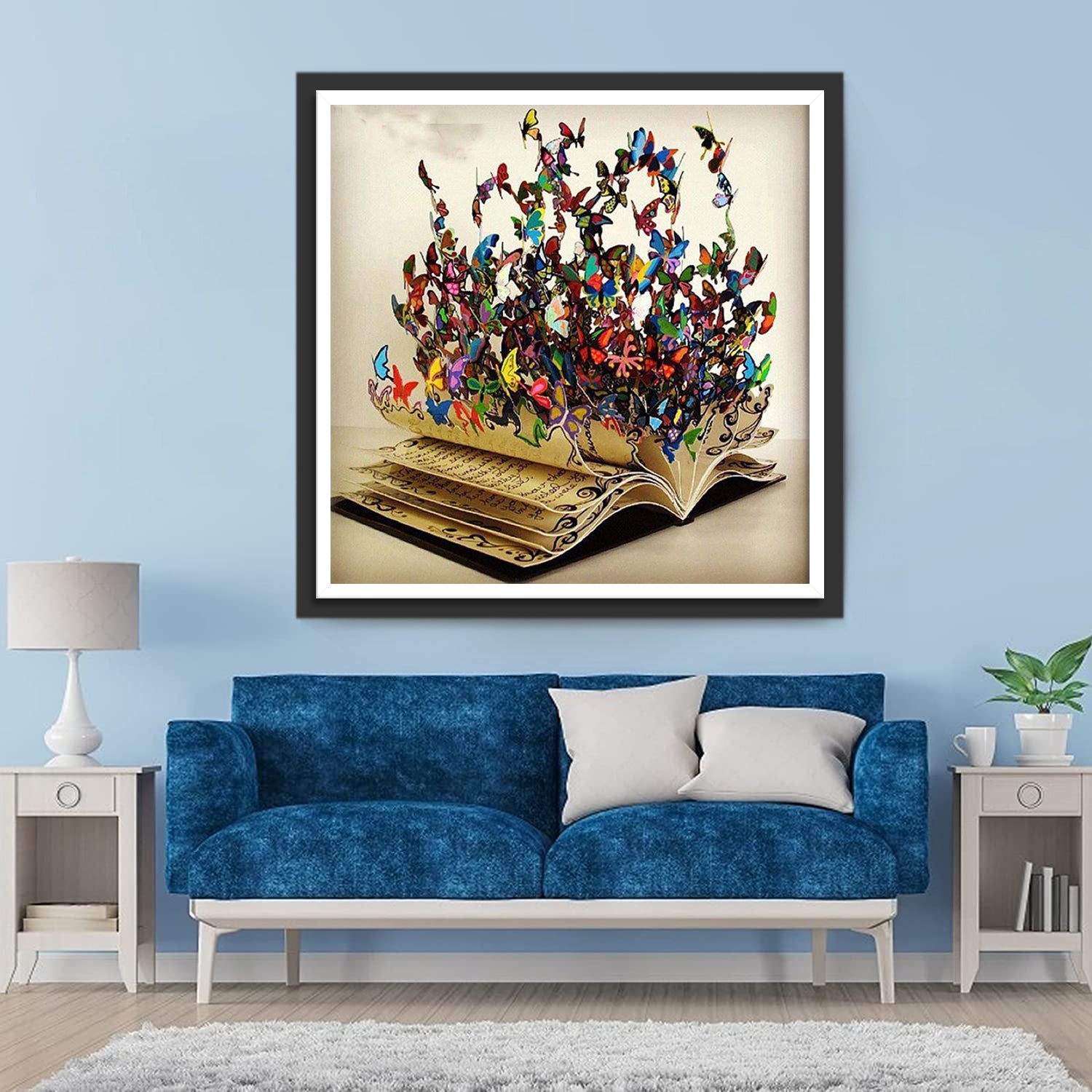 Butterflies in the Book Diamond Painting