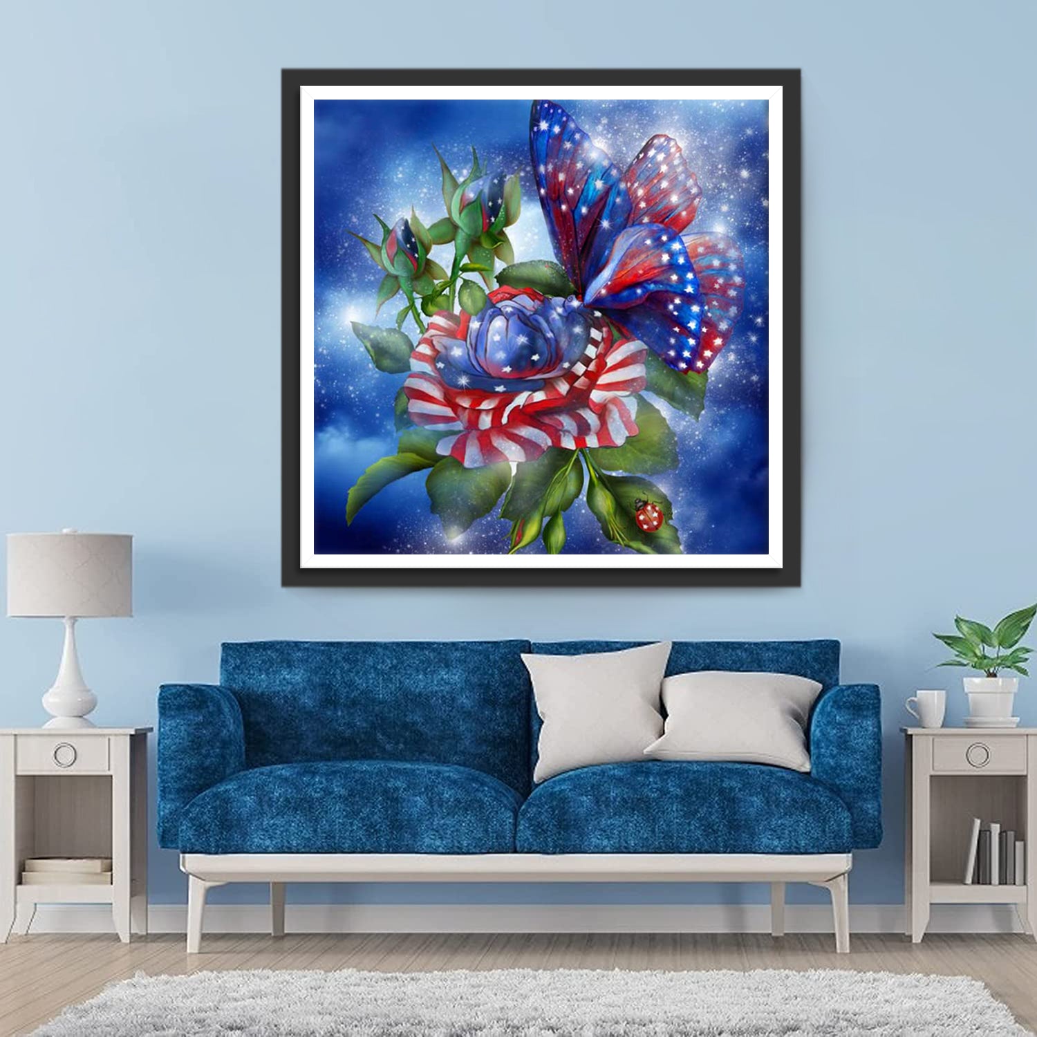 Butterfly and Flower in the United States Diamond Painting