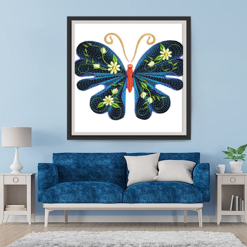 Black and Blue Butterfly 5D DIY Diamond Painting Kits
