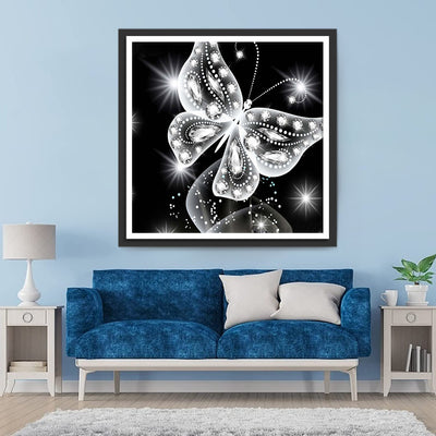 White and Black Butterfly 5D DIY Diamond Painting Kits