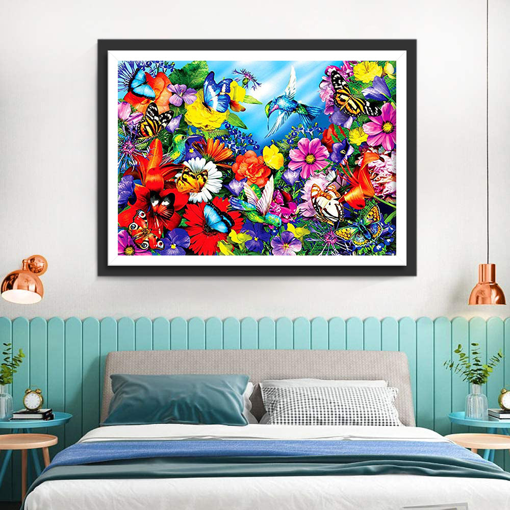 World of Butterflies and Flowers Diamond Painting