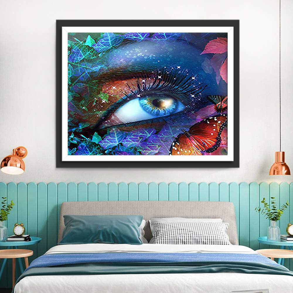 Butterfly and Blue Eye Diamond Painting