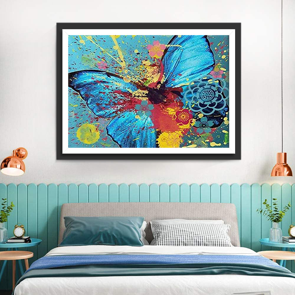 Broken Blue Butterfly Diamond Painting