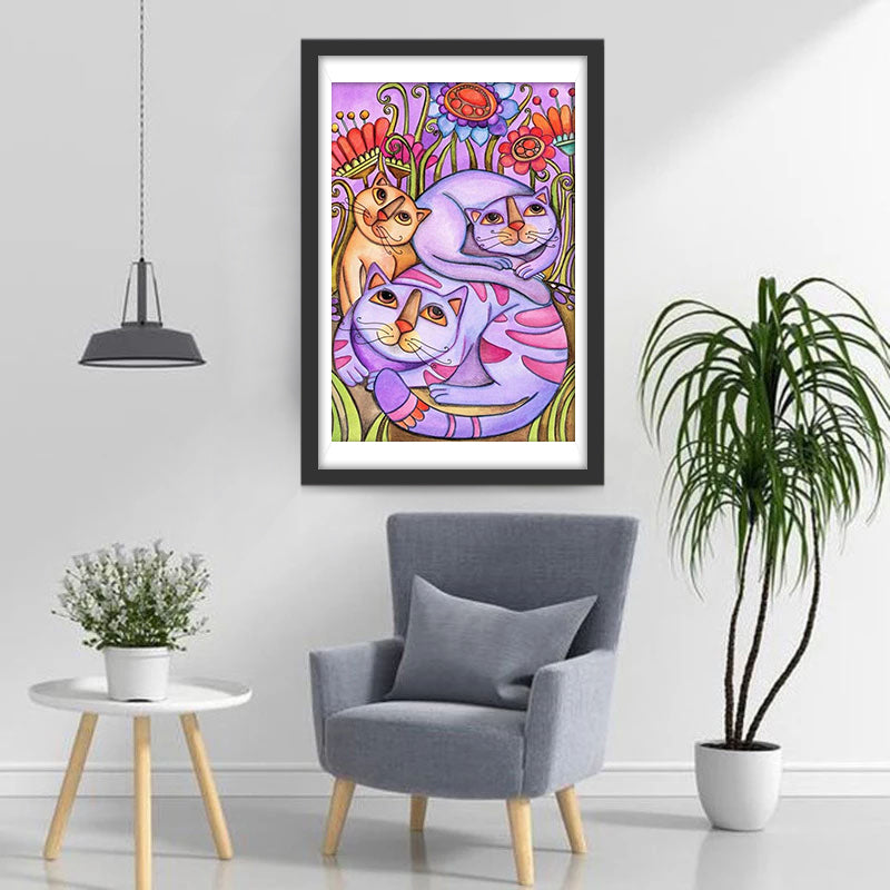 Abstract Cat Diamond Painting