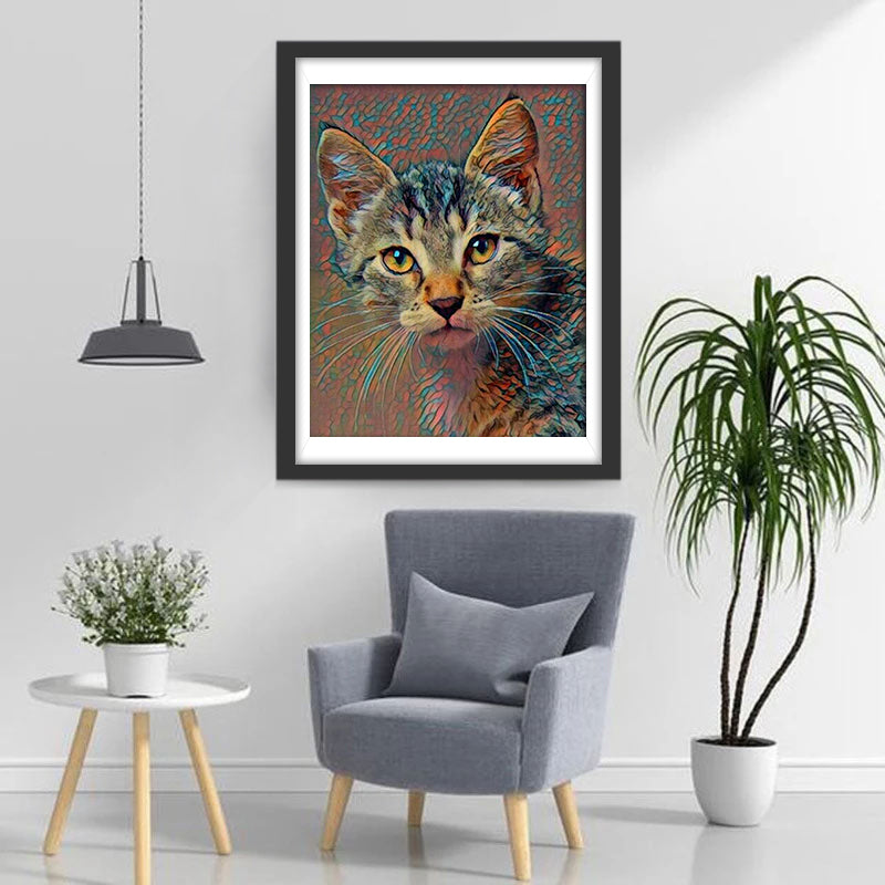 Long Whisker Cat Diamond Painting