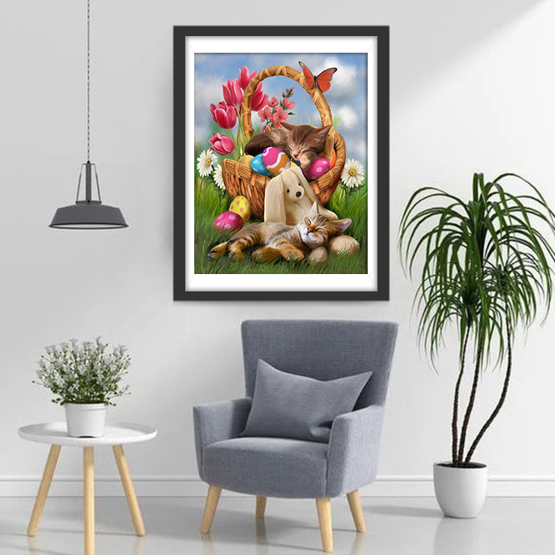 Kittens at Easter Diamond Painting