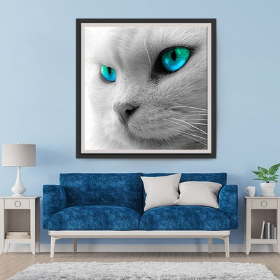 Cat with Blue Eyes Diamond Painting