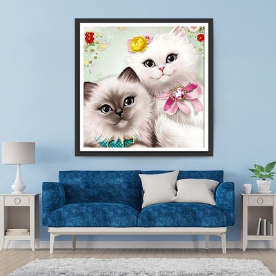 Cute Cat Couple  Diamond Painting