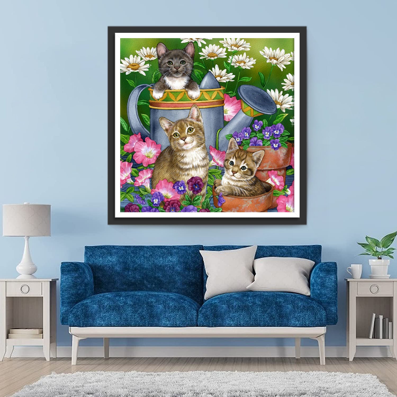 Cats in the Garden Diamond Painting