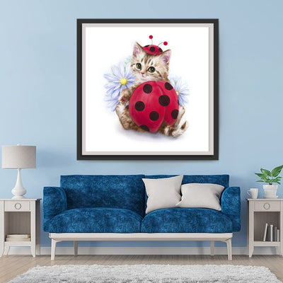 Ladybug Kitten Diamond Painting