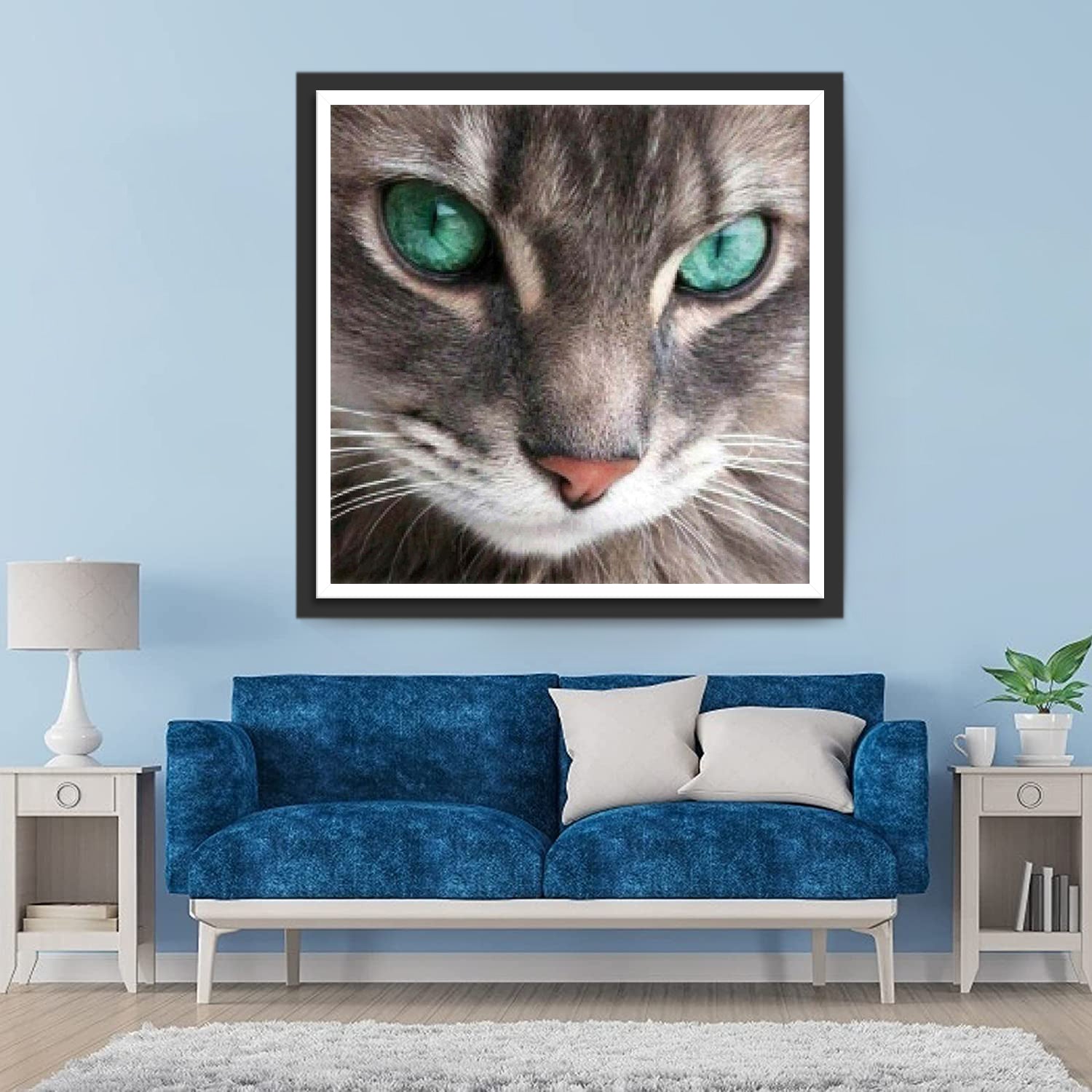 Cat with Blue Eyes Diamond Painting