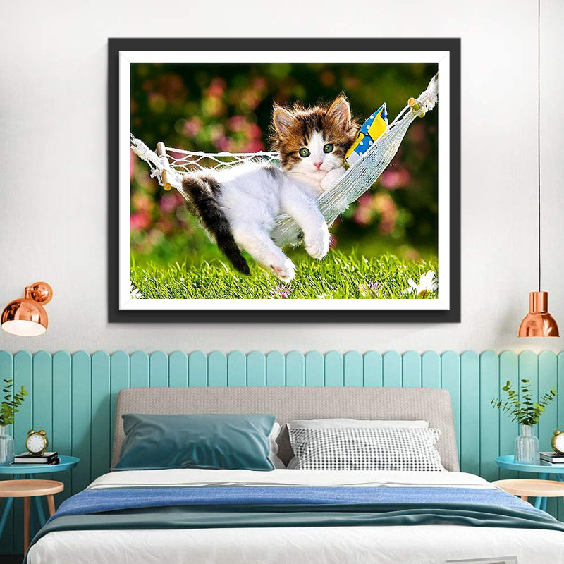 Kitten in hammock Diamond Painting