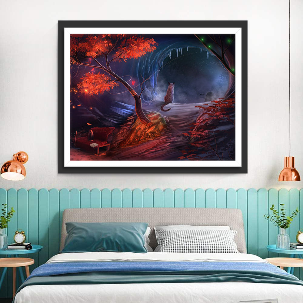 Cat and Fantastic Land Diamond Painting