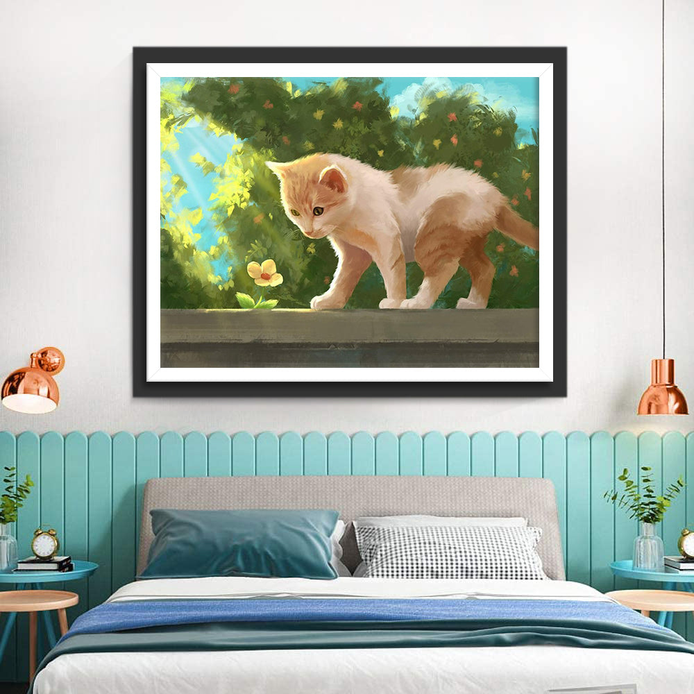 Sunshine and Kitty Diamond Painting