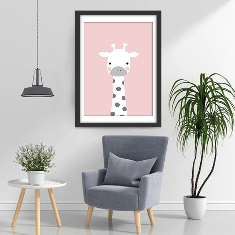 White Giraffe Kids Diamond Painting