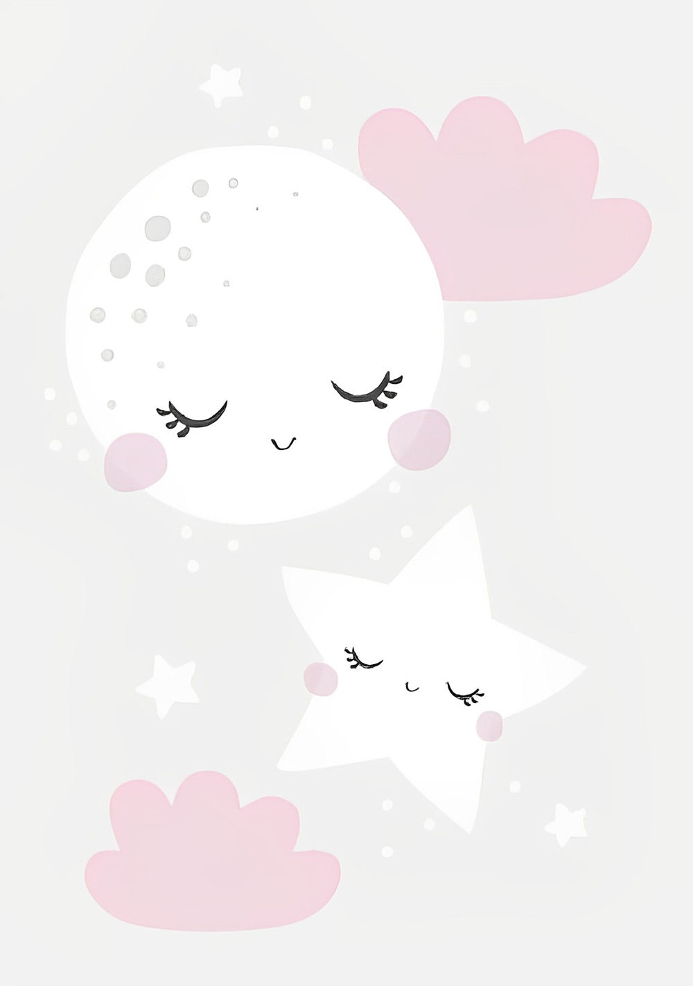 Cartoon Moon and Star Diamond Painting