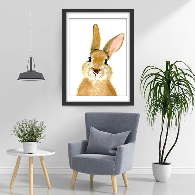 Cute Little Brown Rabbit Diamond Painting