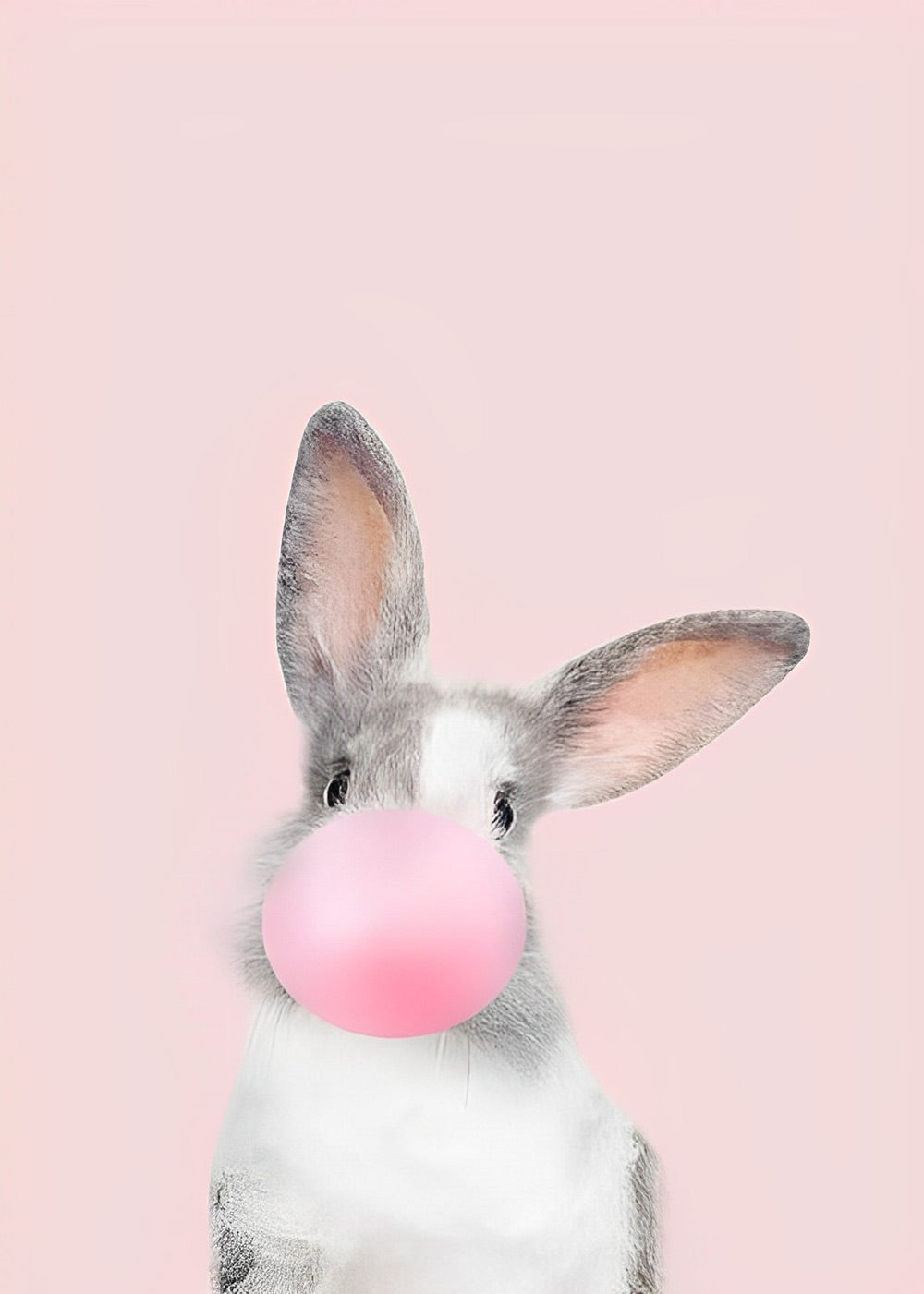 Cute Rabbit and Bubble Gum Diamond Painting