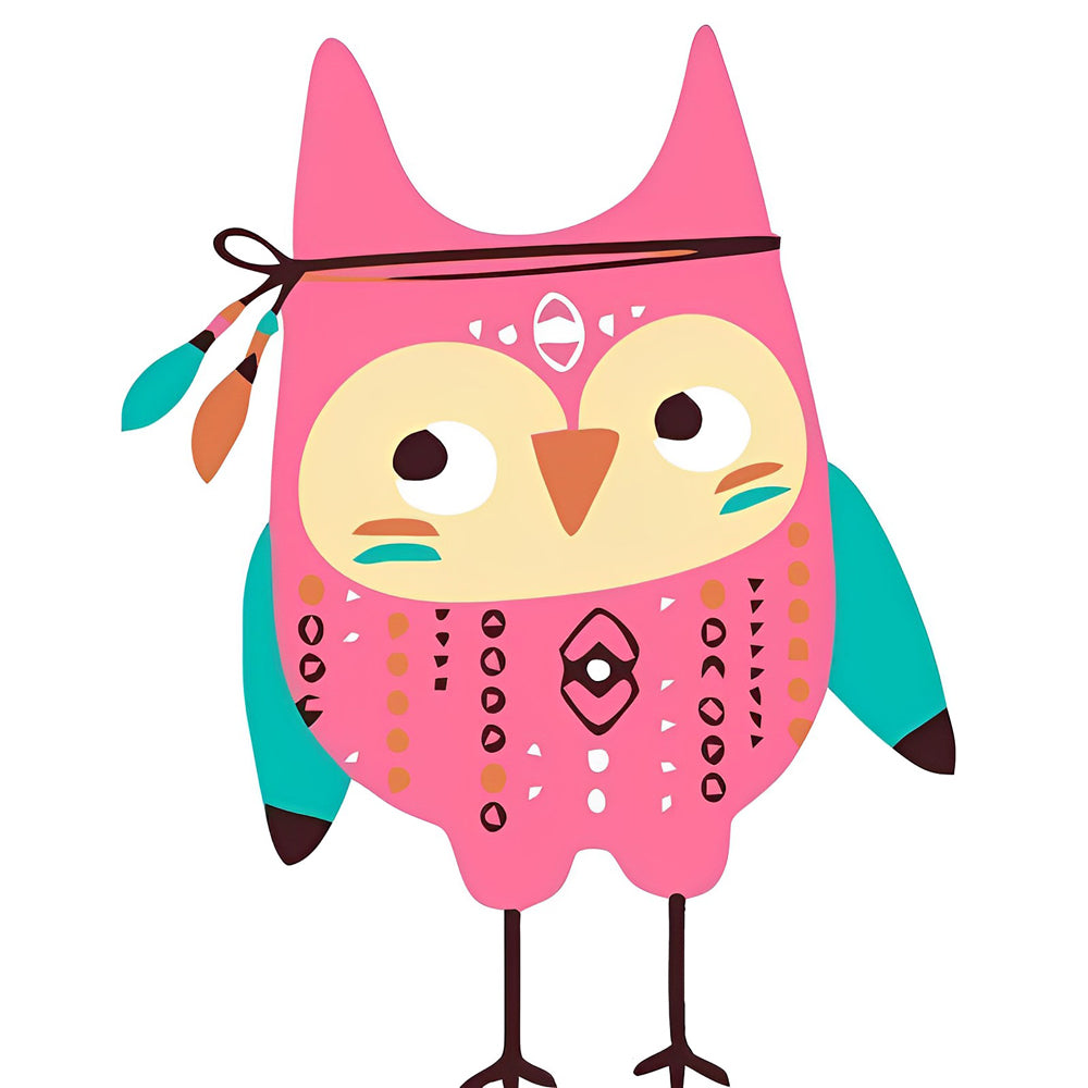 Red Owl Tribe Diamond Painting