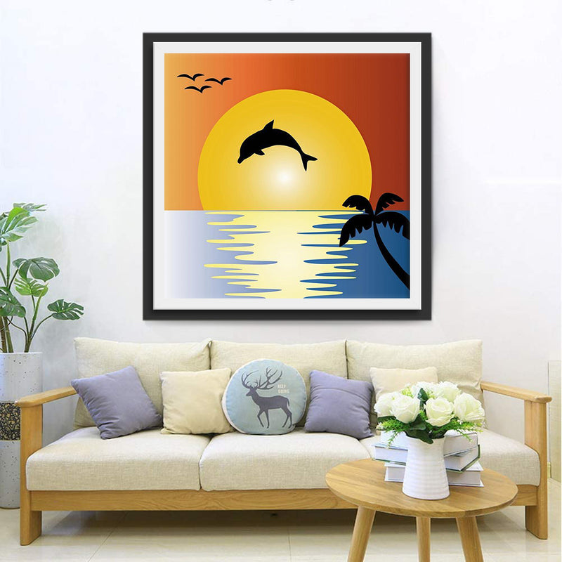 Dolphin Painting for Kids 5D DIY Diamond Painting Kits