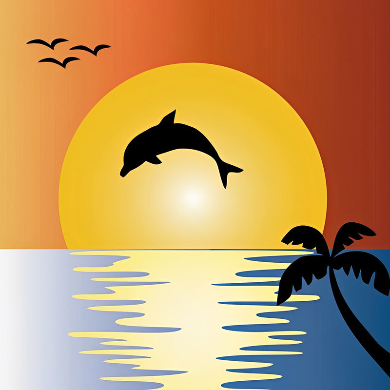 Dolphin Painting for Kids 5D DIY Diamond Painting Kits