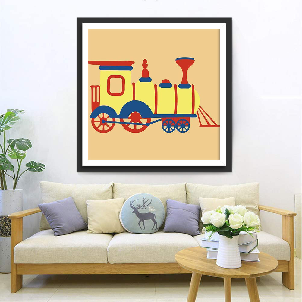 Cartoon Locomotive Diamond Painting