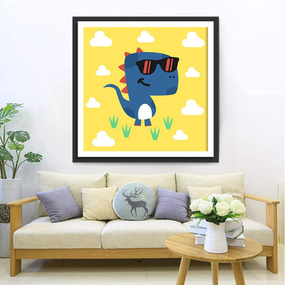 Dinosaur wearing sunglasses Kids Diamond Painting