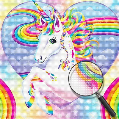 Unicorn, Heart and Rainbow 5D DIY Diamond Painting Kits