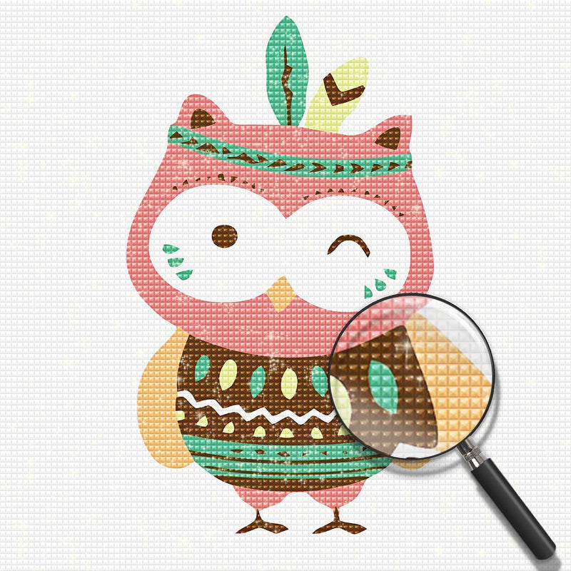 Owl with a Wink 5D DIY Diamond Painting Kits