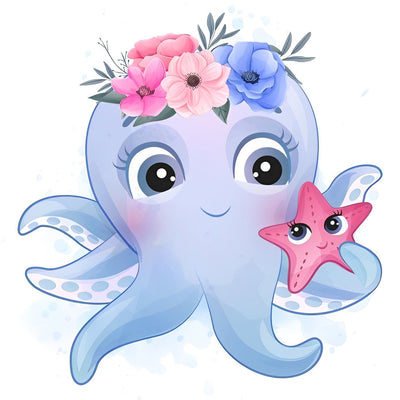 Cartoon octopus and starfish Diamond Painting