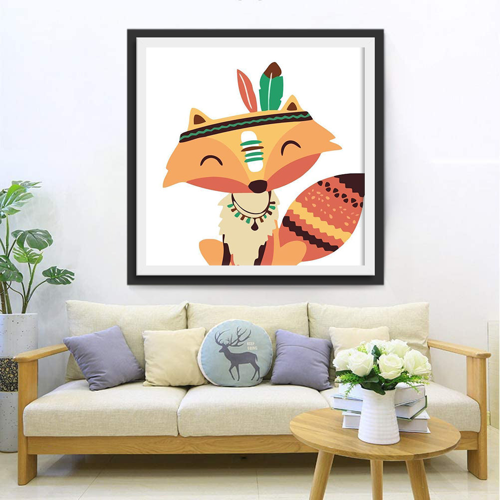 Red Fox in the Tribe Children Diamond Painting