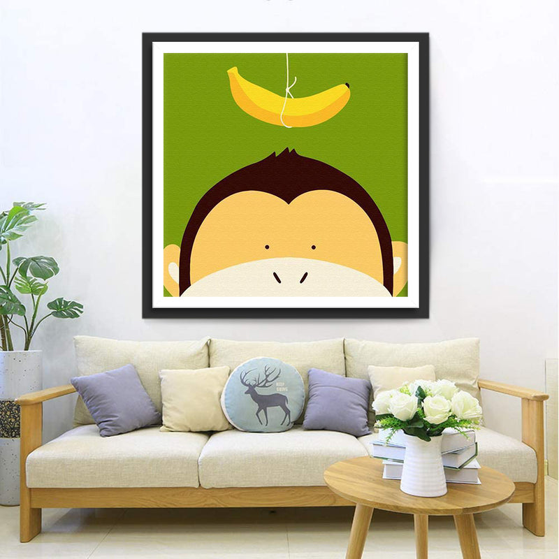 Orangutan and banana Diamond Painting