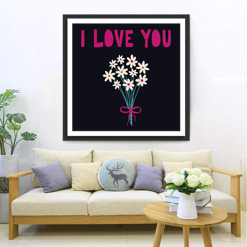 Bouquet of Daisies I Love You 5D DIY Diamond Painting Kits