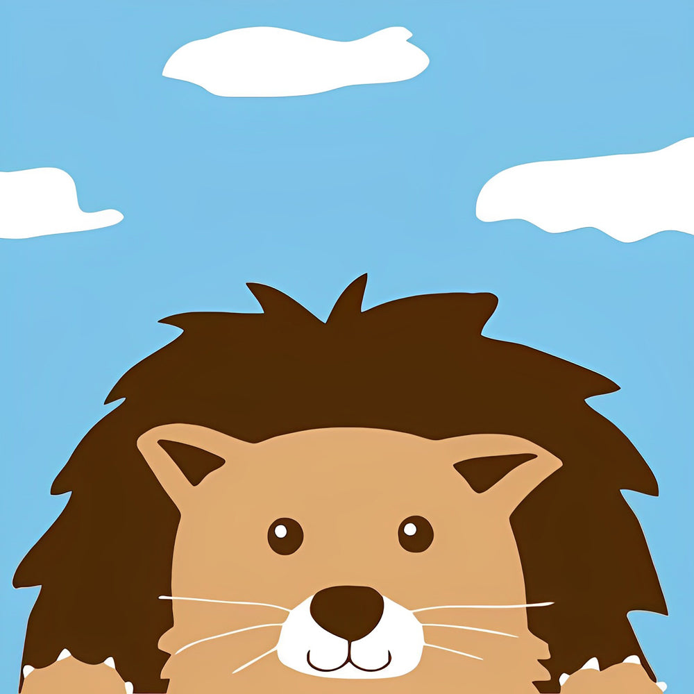 Cute Cartoon Lion Kids Diamond Painting