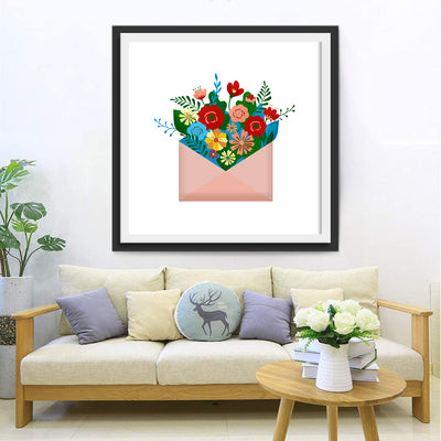 Floral envelope Kids Diamond Painting