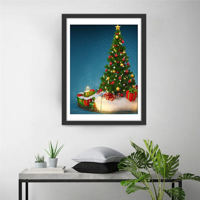 Christmas Tree Train Diamond Painting