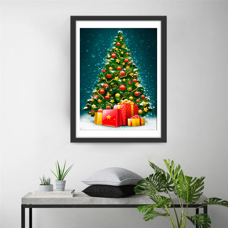 Christmas Tree and Gifts Diamond Painting