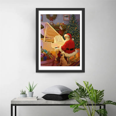 Santa Claus playing piano Diamond Painting