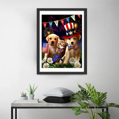 American Dogs Diamond Painting