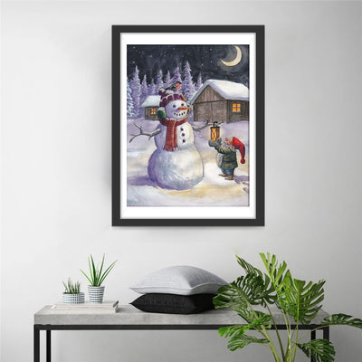 Snowman and dwarf Diamond Painting