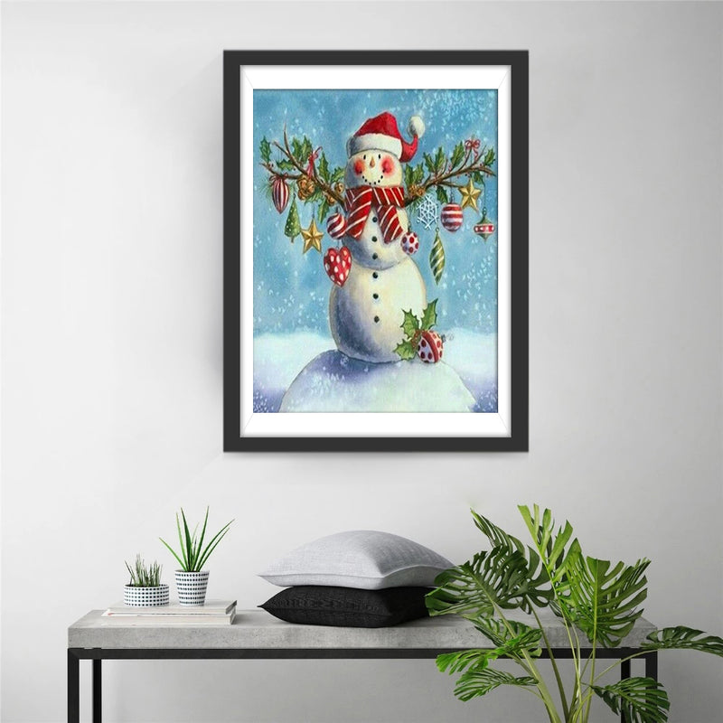 Snowman Cross Diamond Painting