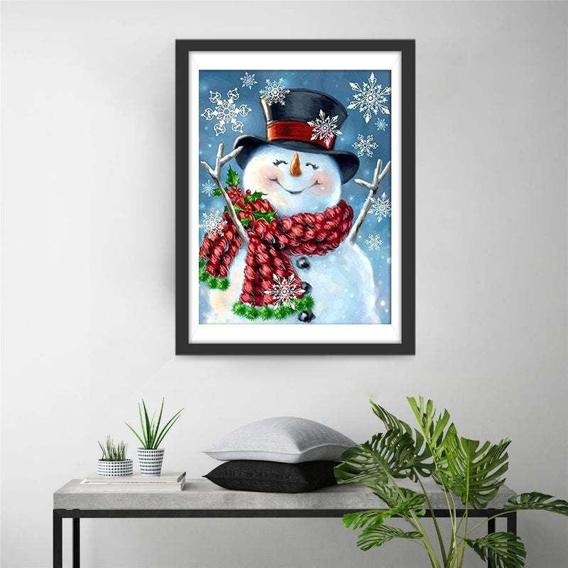 Joyful Snowman Diamond Painting