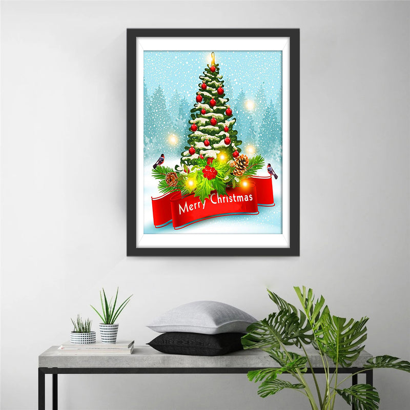 Merry Christmas Tree Diamond Painting