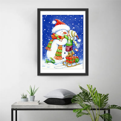 Boy and Snowman 5D DIY Diamond Painting Kits