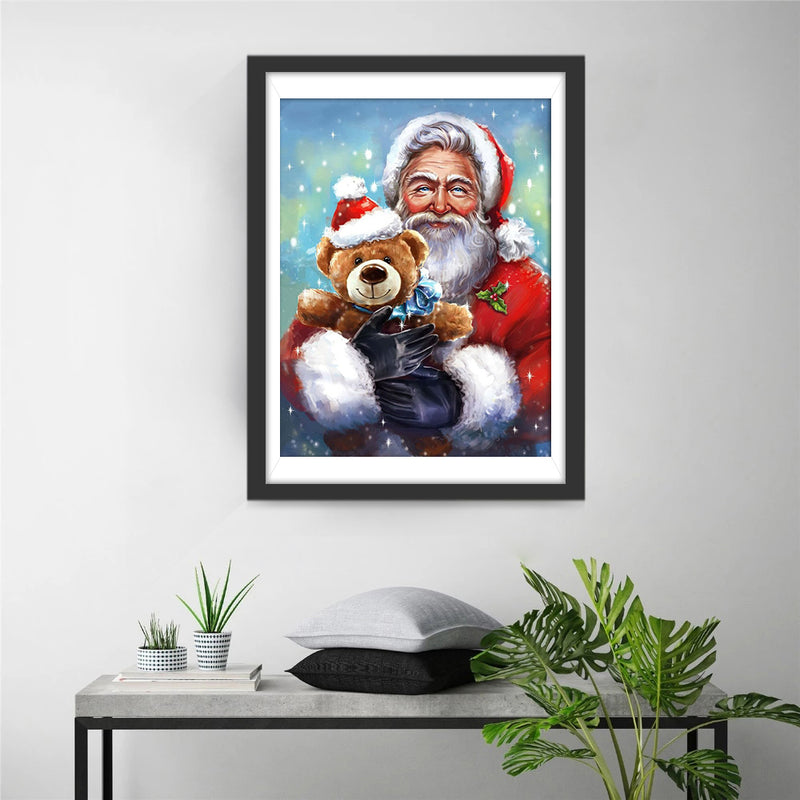 Santa Claus and bear doll Diamond Painting