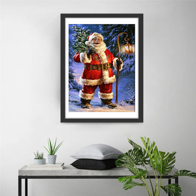 Santa Claus carrying Christmas tree 5D DIY Diamond Painting Kits