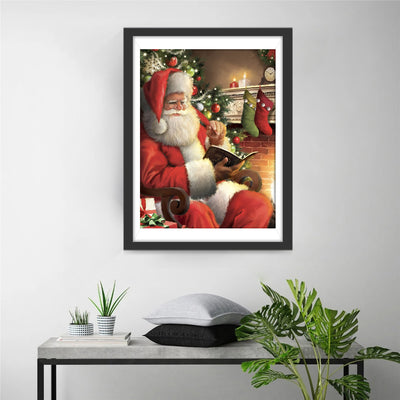 Santa Claus with a diary Diamond Painting