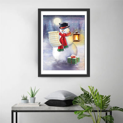 Snowman and sheet music Diamond Painting